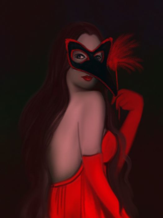 Red Masquerade by Earlene Collis-Smith