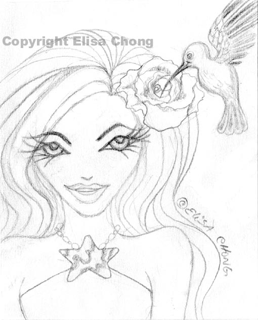 Flirty Hummingbird by Elisa Chong