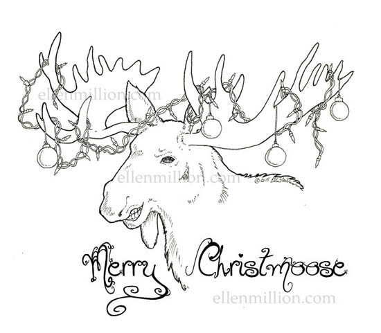 Merry Christmoose by Ellen Million
