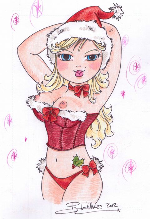 Mrs. Clause Pinup Girl by Brandon Wilkes