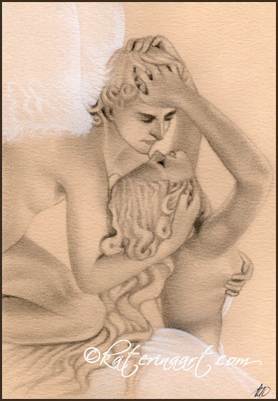 Secret Kisses ( Eros and Psyche)  by katerina Koukiotis