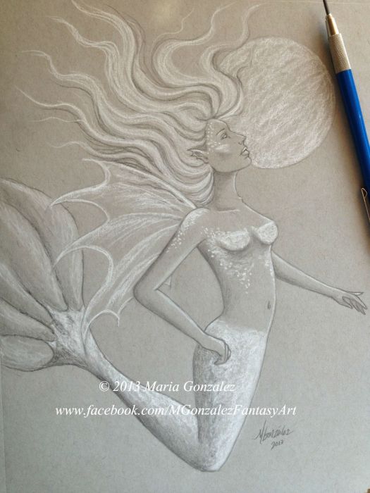 Winged Mermaid by Maria Gonzalez