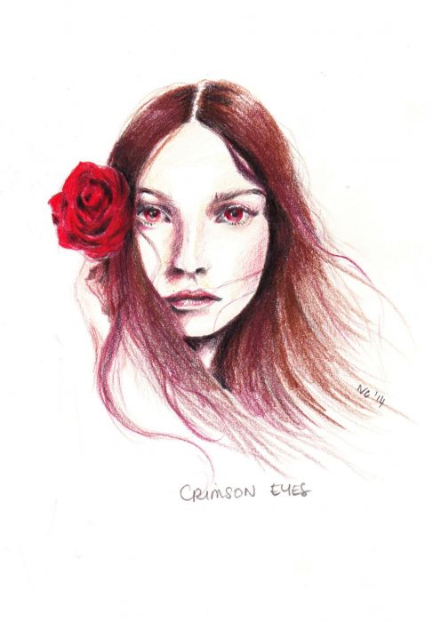 Crimson Eyes  by Natacha Chohra