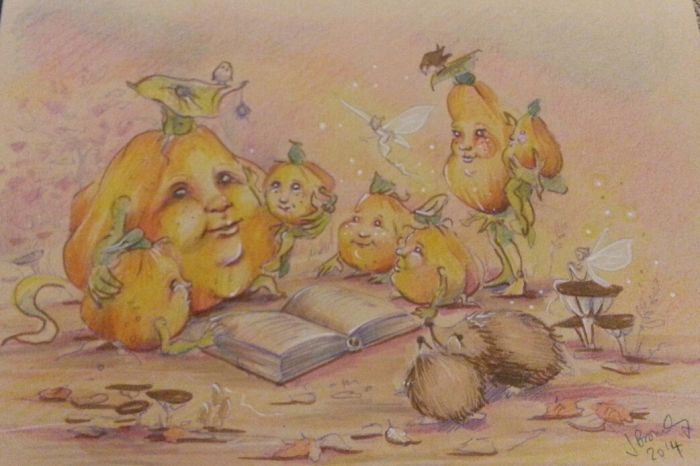 Pumpkin Patch Family by Joanna Bromley