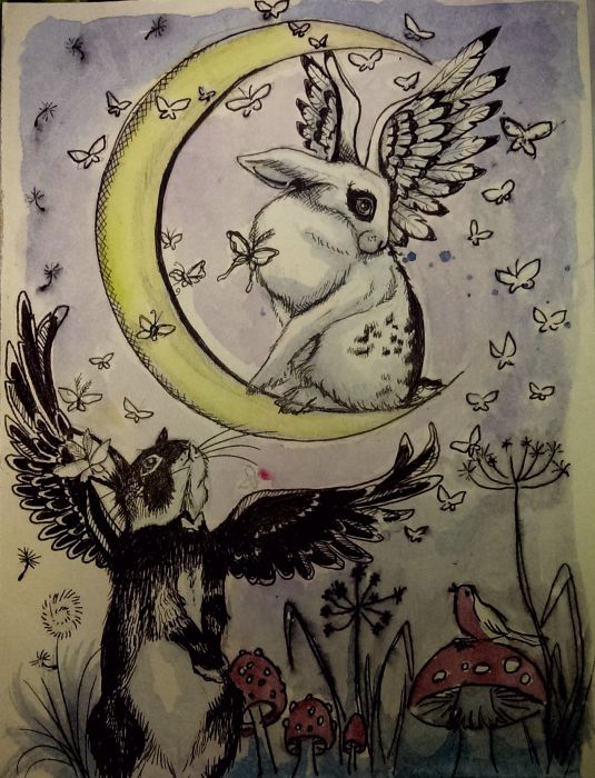 Moon Bunnies by Dawn Holliday