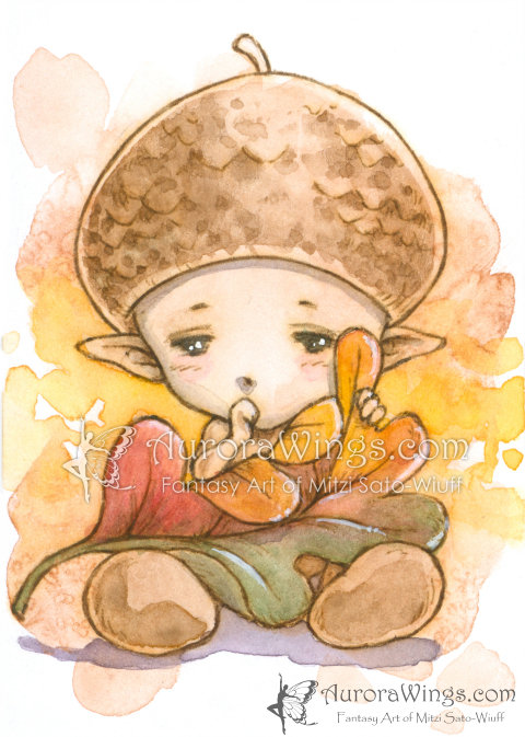 Acorn Baby (colored) by Mitzi Sato-Wiuff