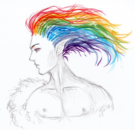 Rainbow Hair by K. Romanova