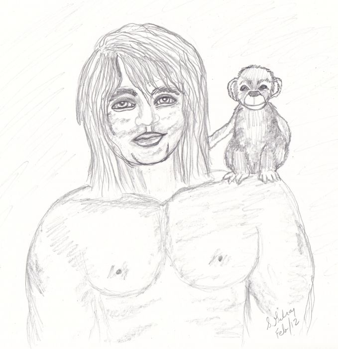Tarzan and friend by Sally Gilroy