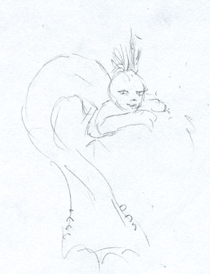 Goth Mermaid by Ellen Million