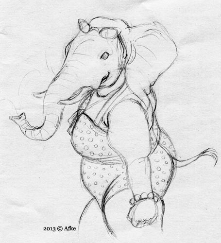 Elephant Woman by Afke