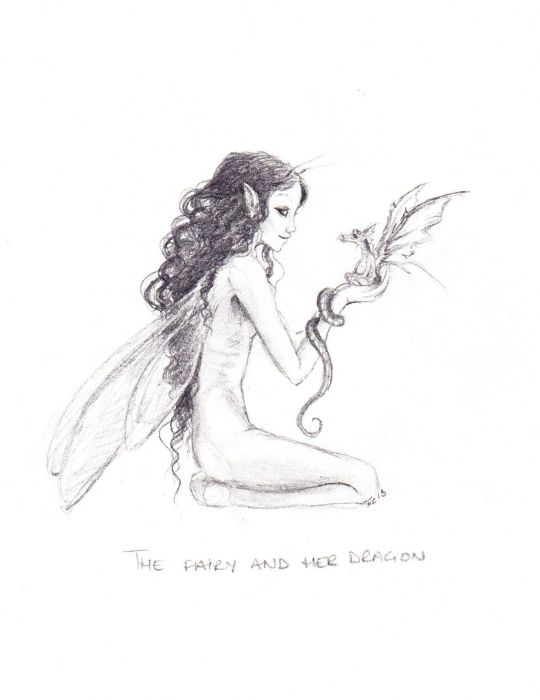 The fairy and her dragon by Natacha Chohra