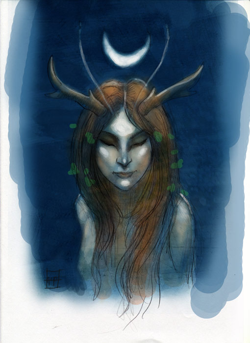 She Carries The Moon In Her Eyes by aaron pocock
