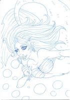 Mermaid Blowing Bubbles