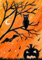 The Owl, the Pumpkin & the Bat