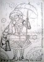 Steampunk Umbrella Lady