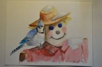 Blue Jay and Bill the Scarecrow