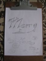 Ornamented Merry: fast sketches