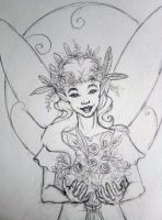 Fairy With Flower Bouquet