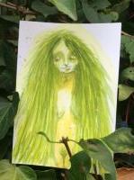 Green gold bog witch
