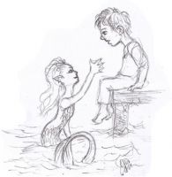 A boy and his mermaid