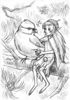 Fairy With Pet Bird
