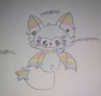 Adorable rainbow bat