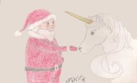 Santa Meets A unicorn
