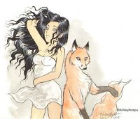 Lovely fox and Lady