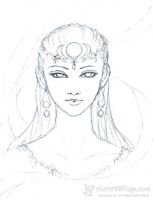 Moon Goddess - sketch