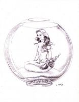 Captive (Mermaid Living In A Fish Bowl)